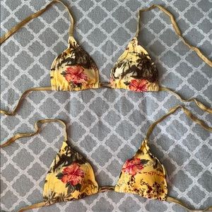 🌿 Gold Hawaiian Bikini Top
